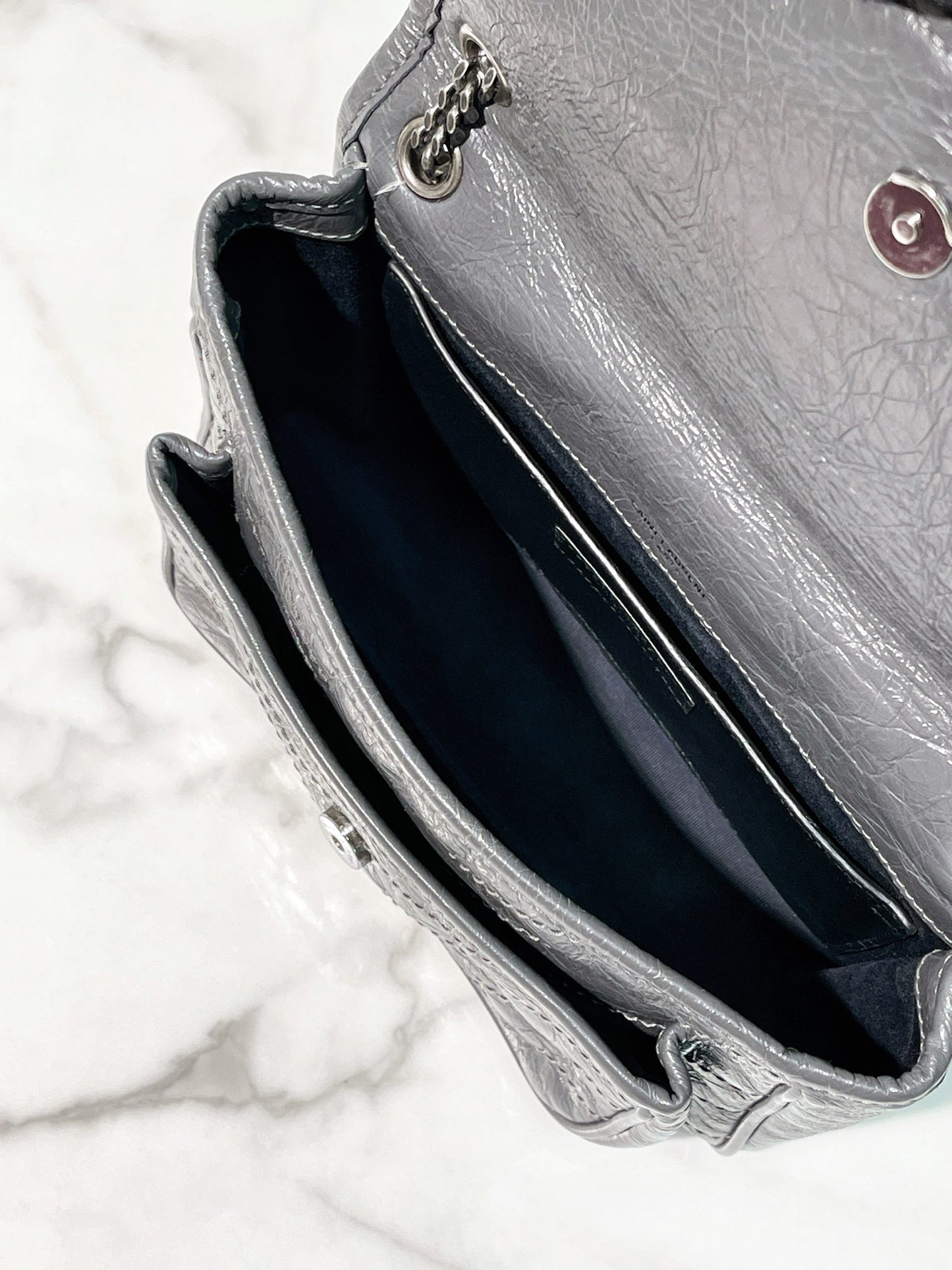 YSL NIKI BABY, Gray/Silver