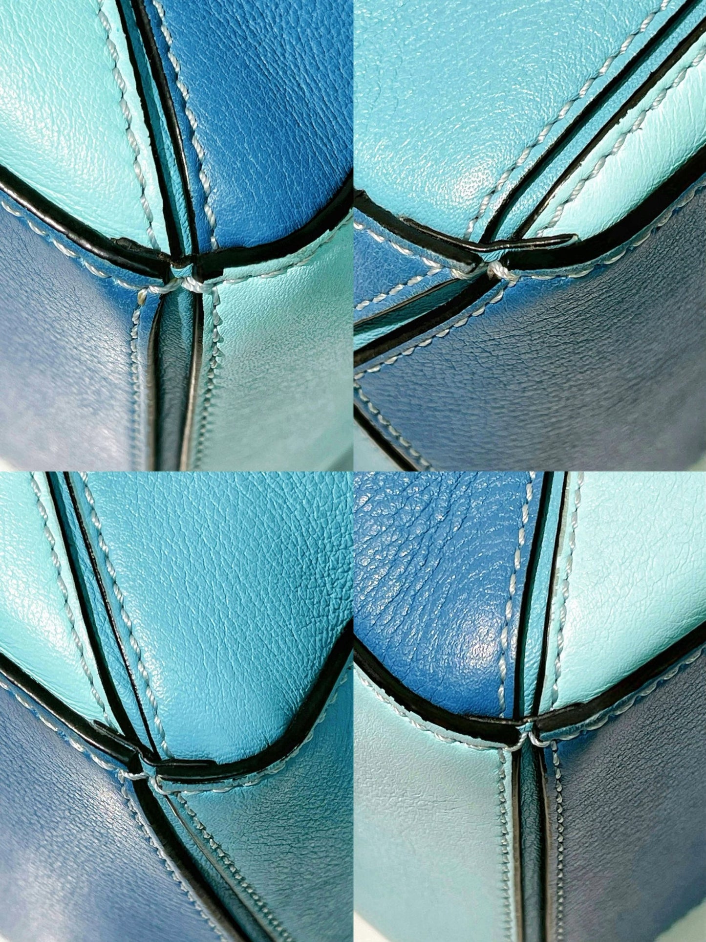 LOEWE SMALL PUZZLE, Blue/Silver