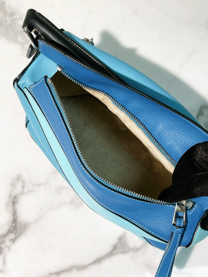 LOEWE SMALL PUZZLE, Blue/Silver