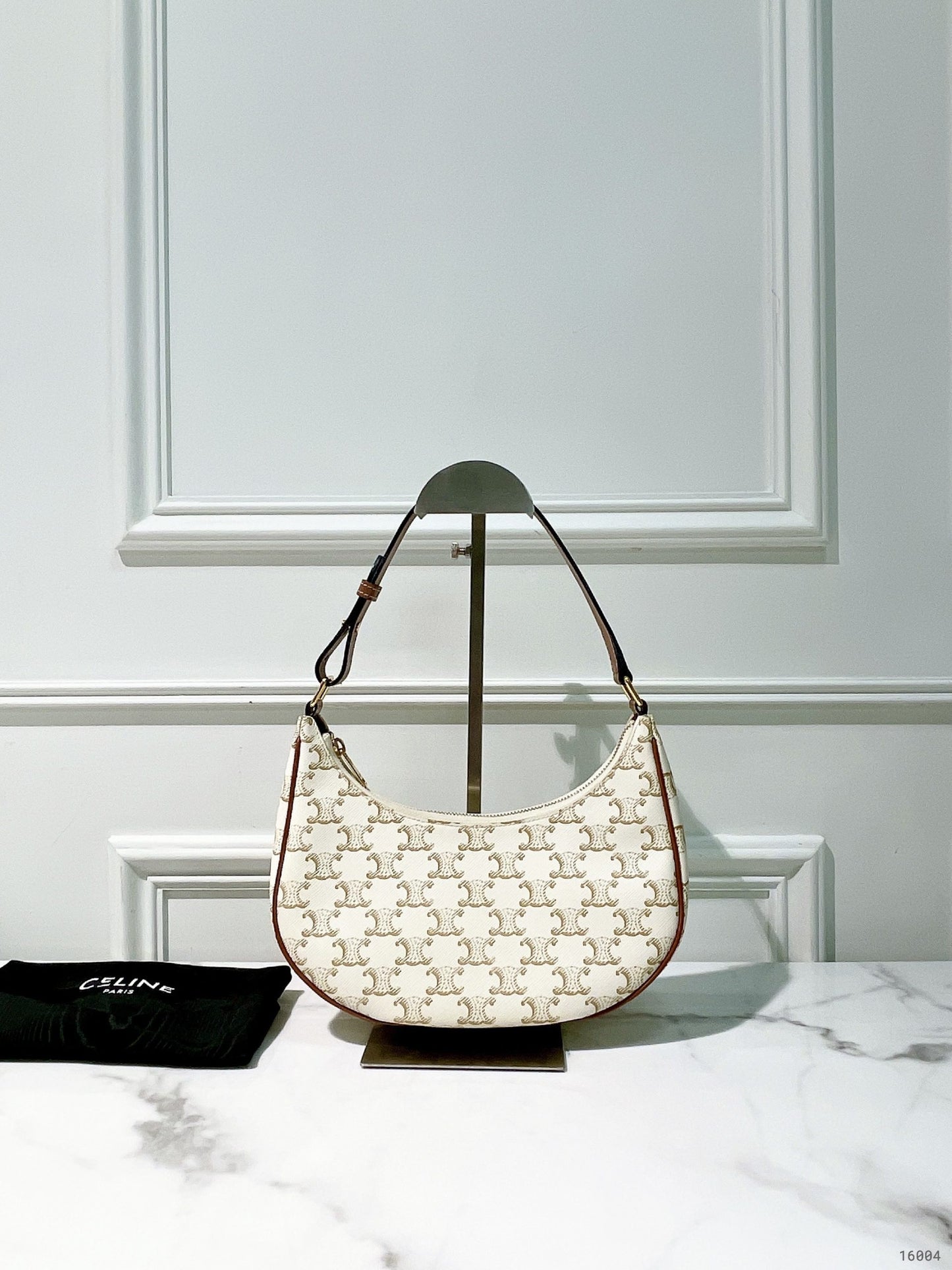 CELINE AVA BAG, White/Gold