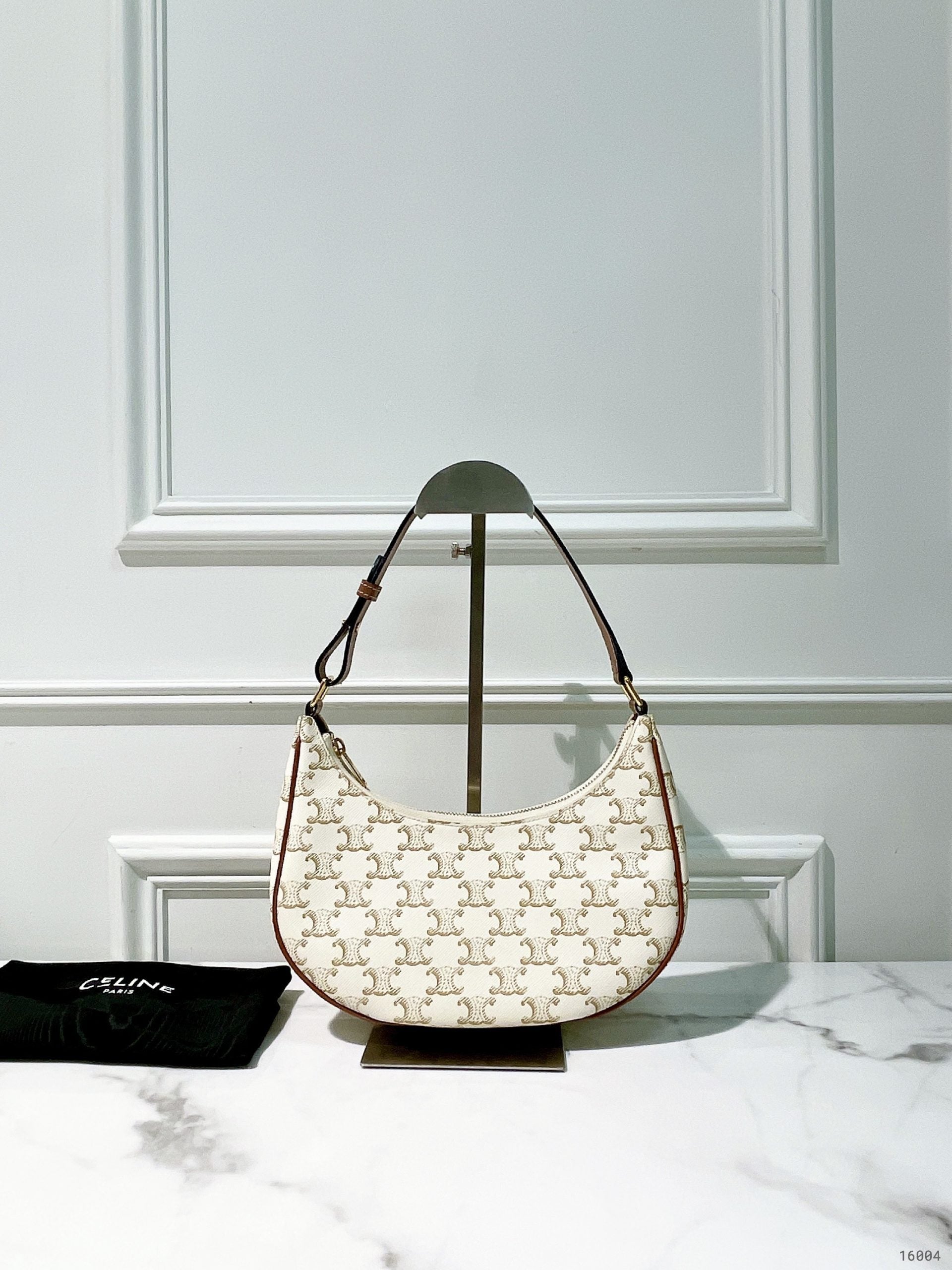 CELINE AVA BAG, White/Gold