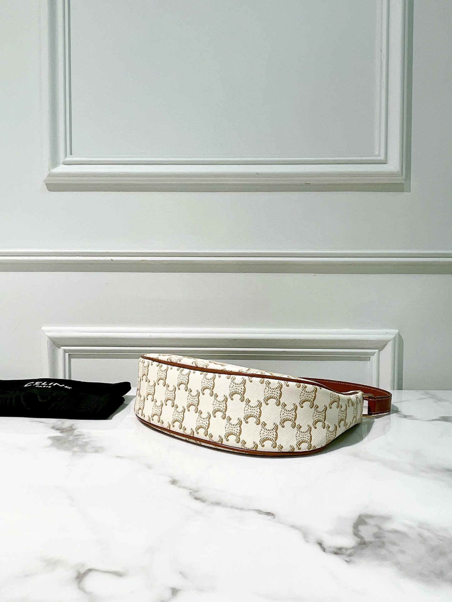 CELINE AVA BAG, White/Gold