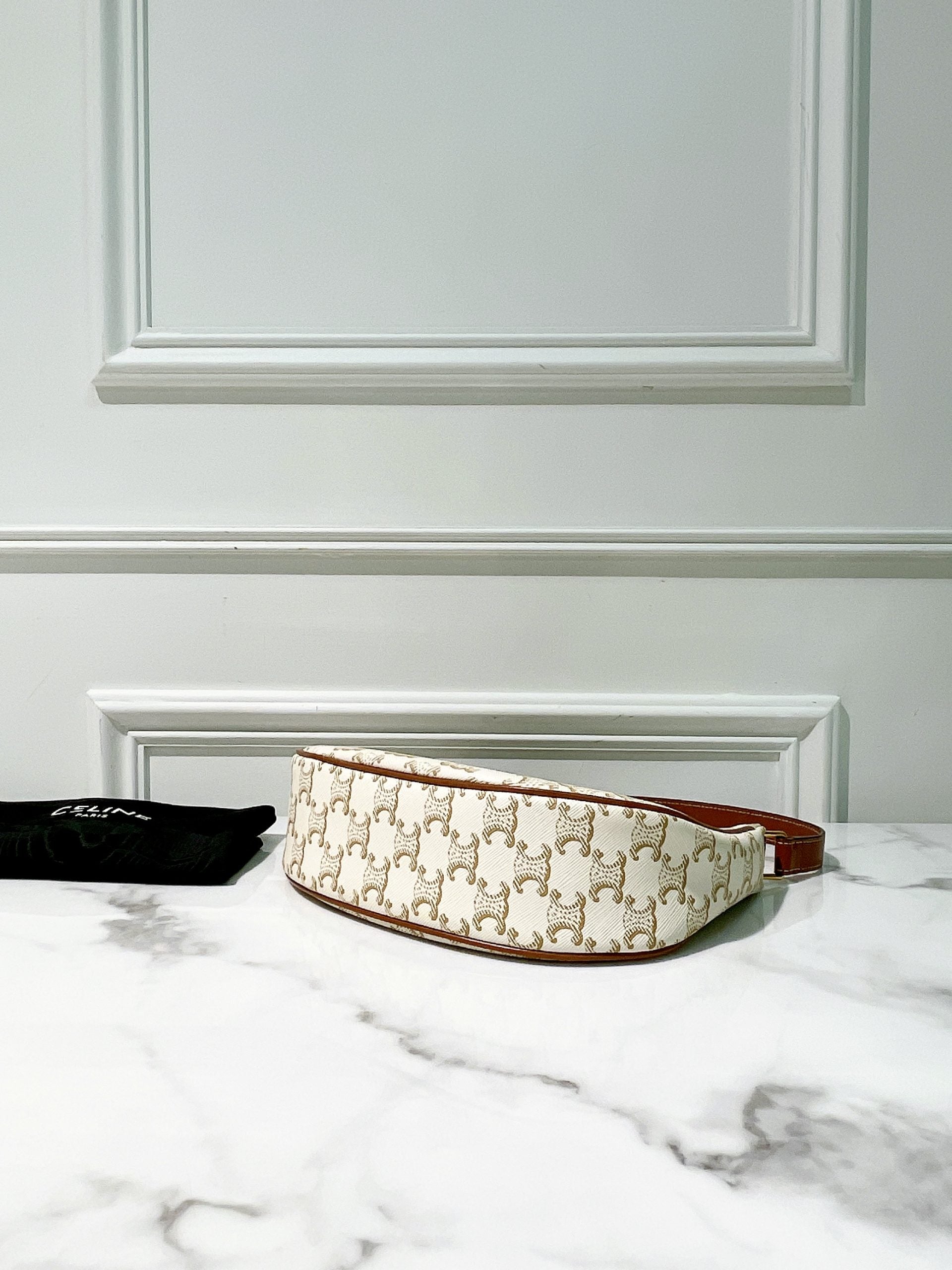 CELINE AVA BAG, White/Gold