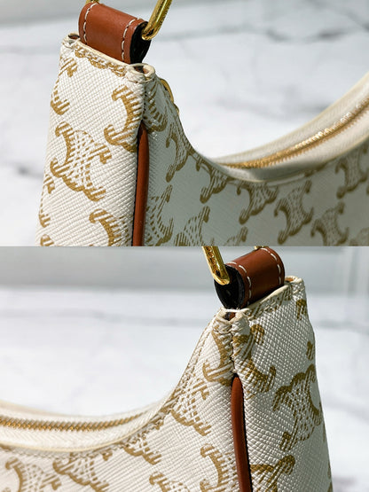 CELINE AVA BAG, White/Gold