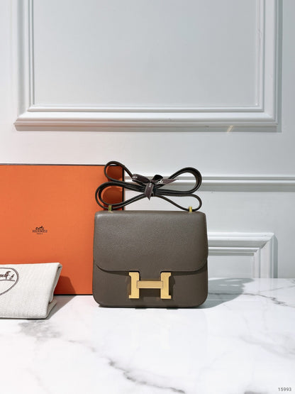 HERMES CONSTANCE MINI, Etain/Gold
