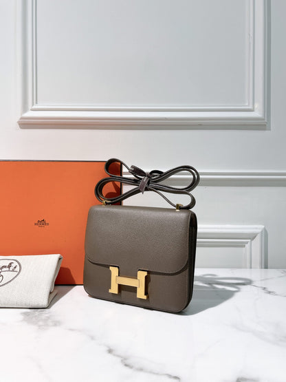 HERMES CONSTANCE MINI, Etain/Gold