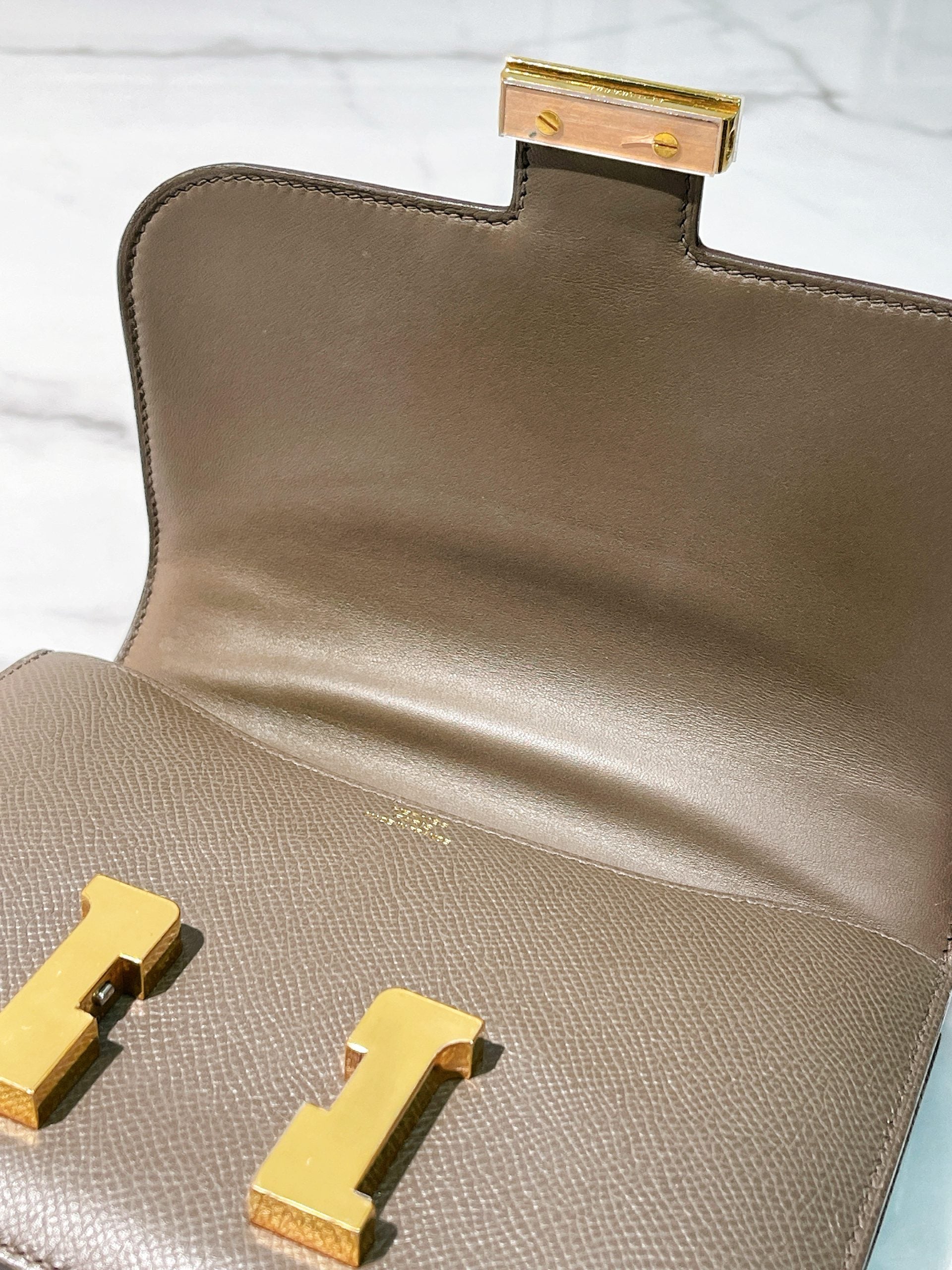 HERMES CONSTANCE MINI, Etain/Gold