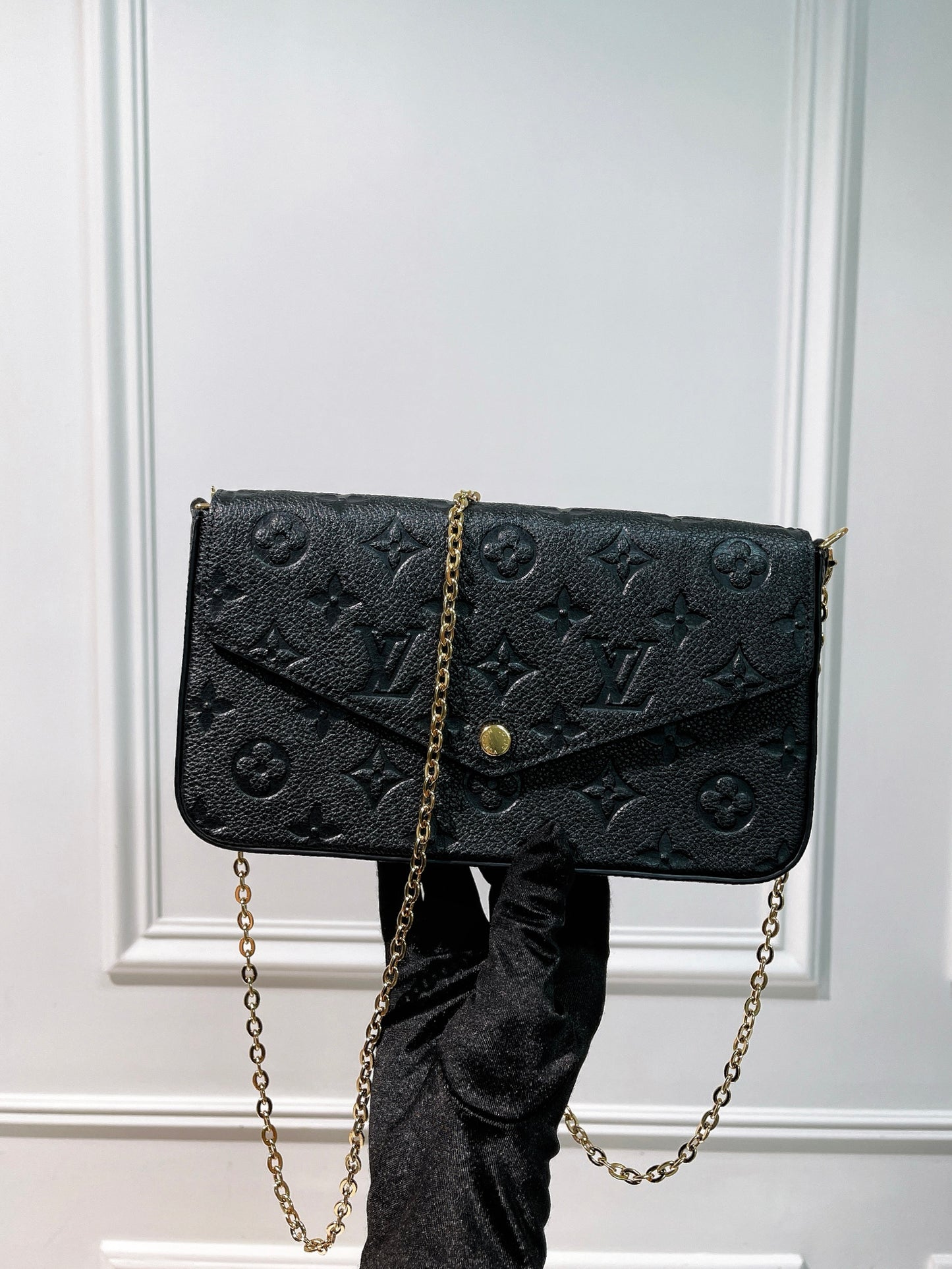 LV FELICIE POCHETTE, Black/Gold