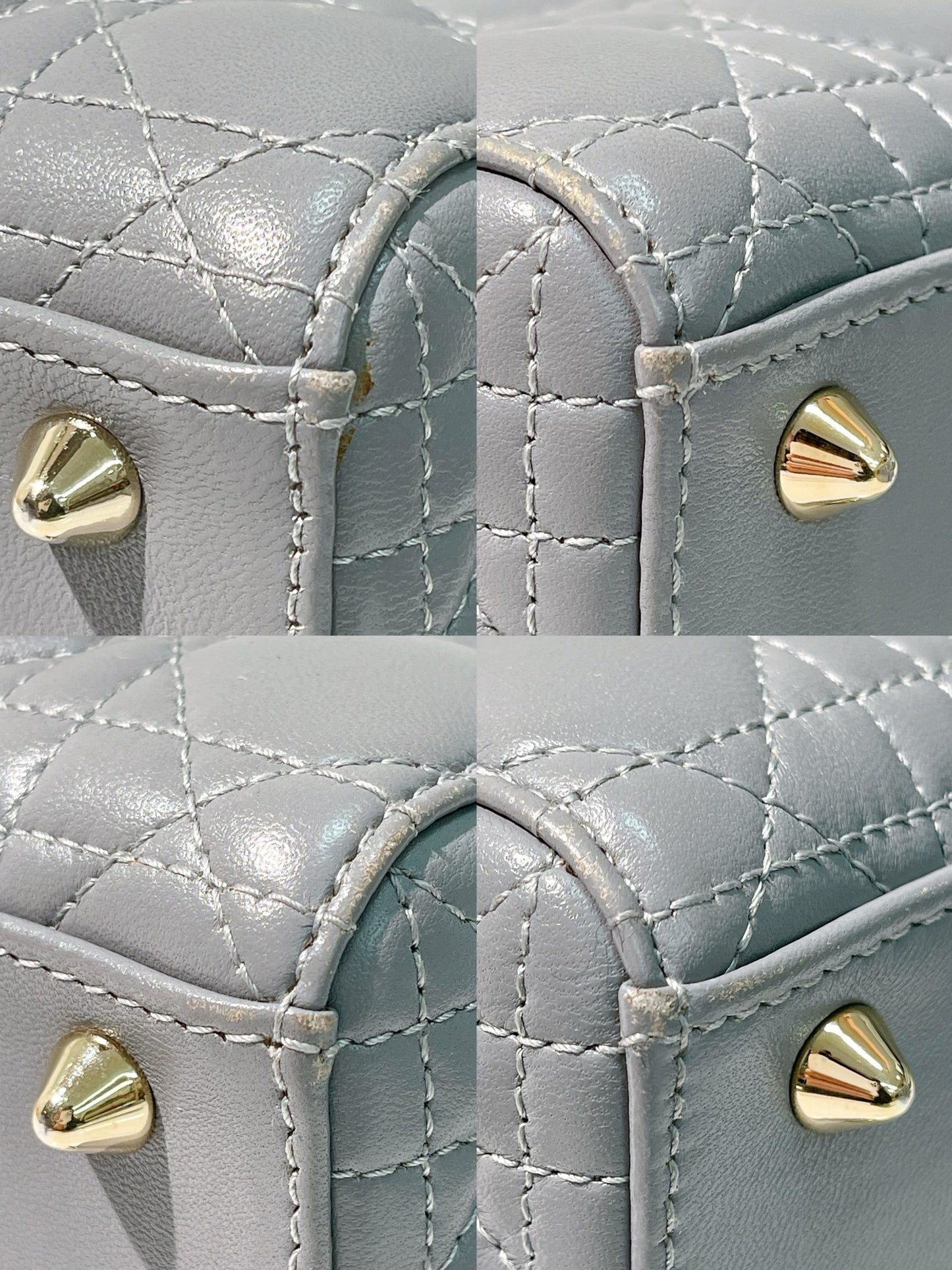 DIOR SMALL LADY DIOR, Gray/Gold