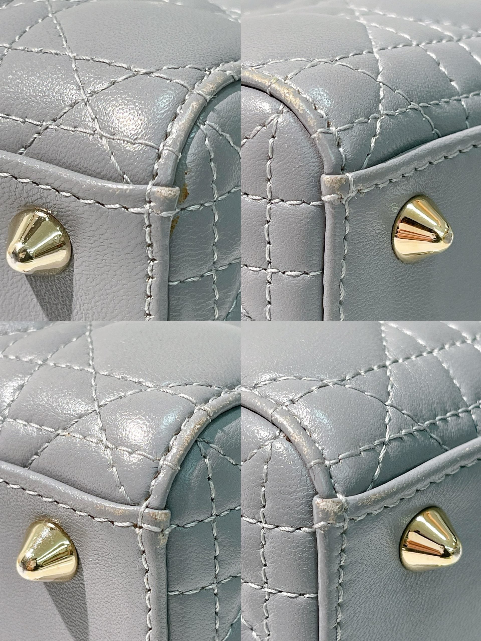 DIOR SMALL LADY DIOR, Gray/Gold