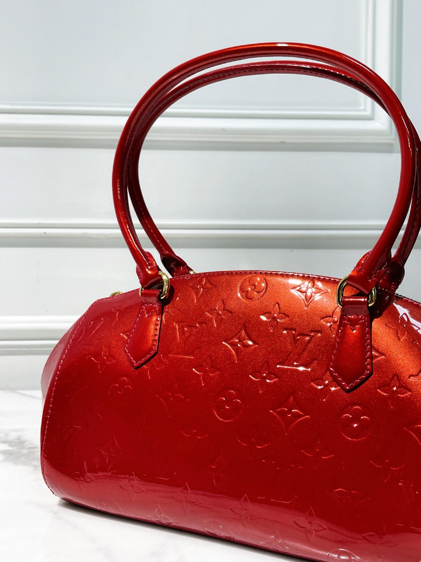 LV VINTAGE HANDBAG, Red