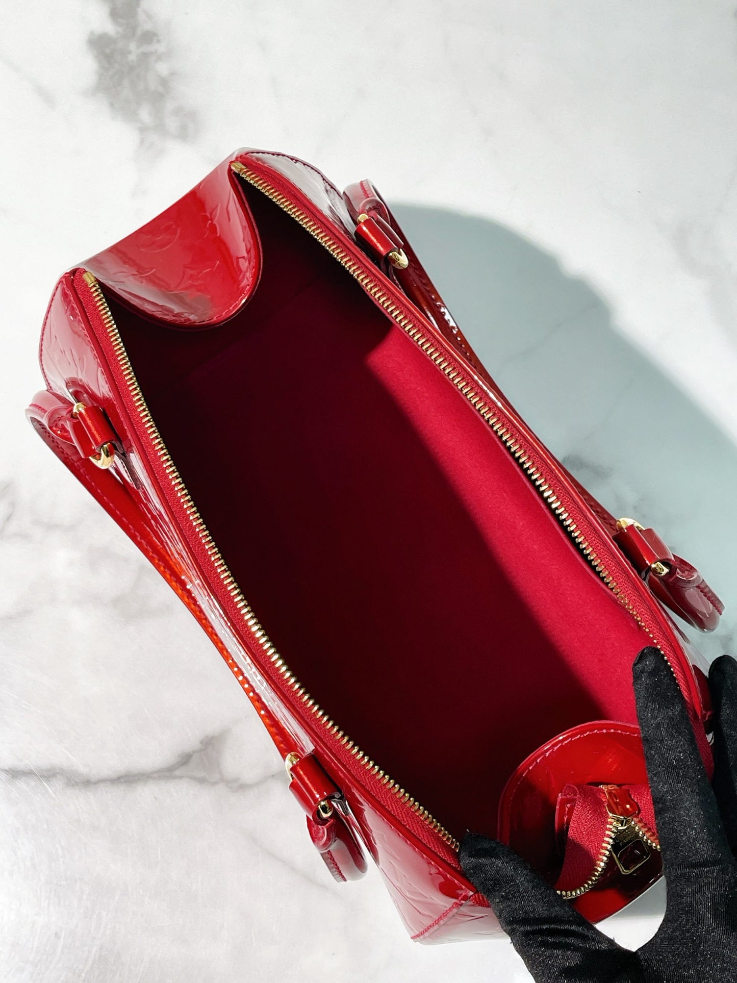 LV VINTAGE HANDBAG, Red