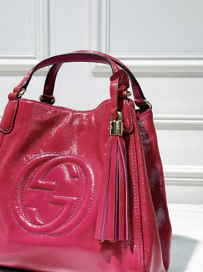 GUCCI SOHO TOTE, Pink/Silver