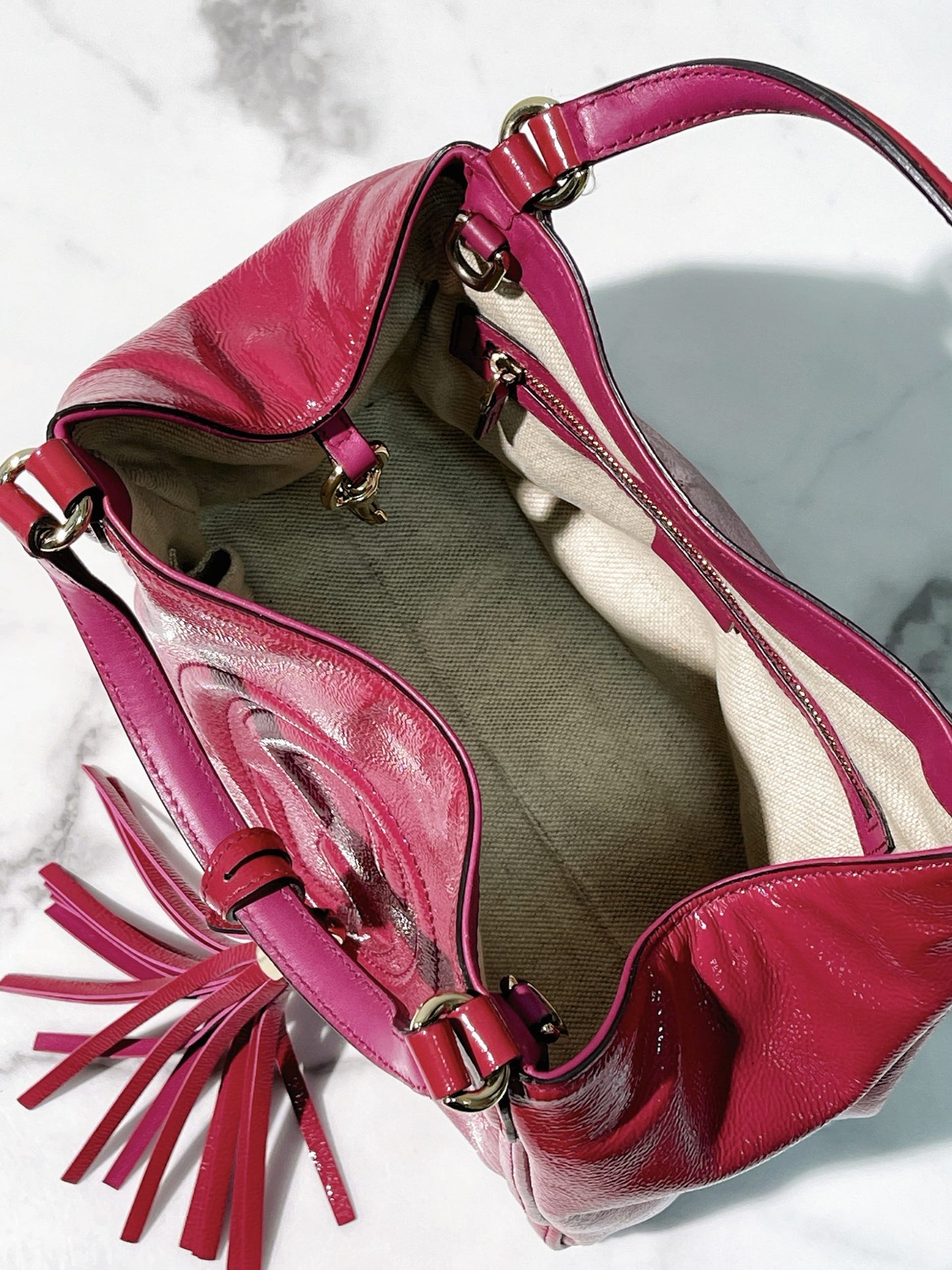 GUCCI SOHO TOTE, Pink/Silver