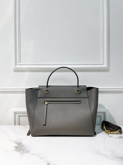 CELINE MINI BELT BAG, Gray/Gold