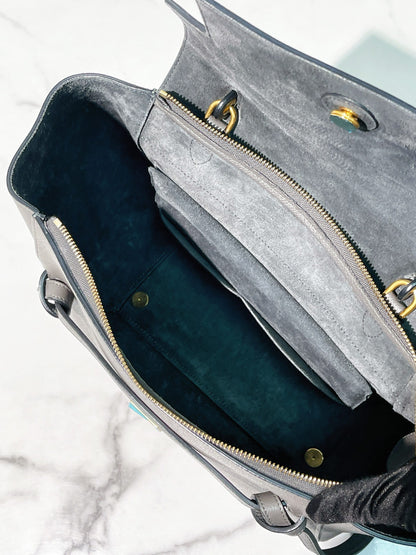 CELINE MINI BELT BAG, Gray/Gold