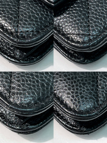 CHANEL CLASSIC WOC, Black/Silver