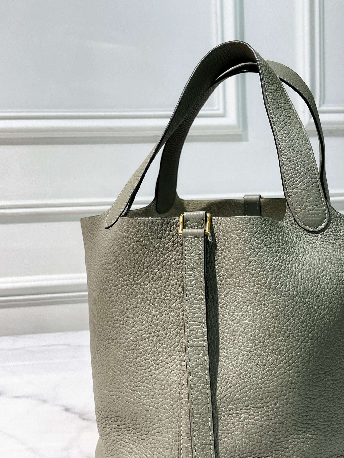 HERMES PICOTIN 22, Sauge/Gold