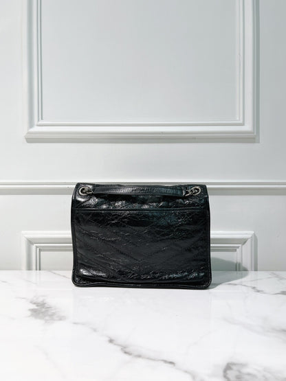 YSL MEDIUM NIKI, Black/Silver