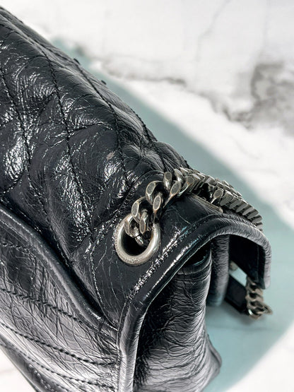 YSL MEDIUM NIKI, Black/Silver