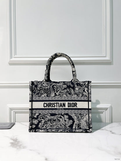 DIOR BOOK TOTE SMALL, Navy/White