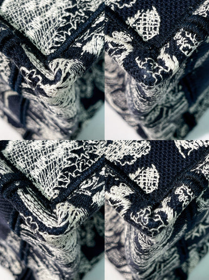 DIOR BOOK TOTE SMALL, Navy/White