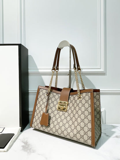 GUCCI PADLOCK TOTE, MEDIUM