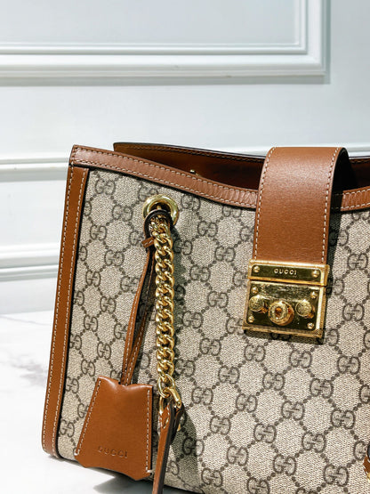 GUCCI PADLOCK TOTE, MEDIUM