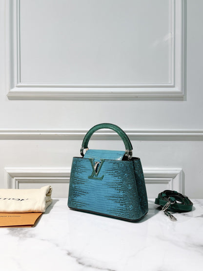 LV CAPUCINES MINI, Lizard