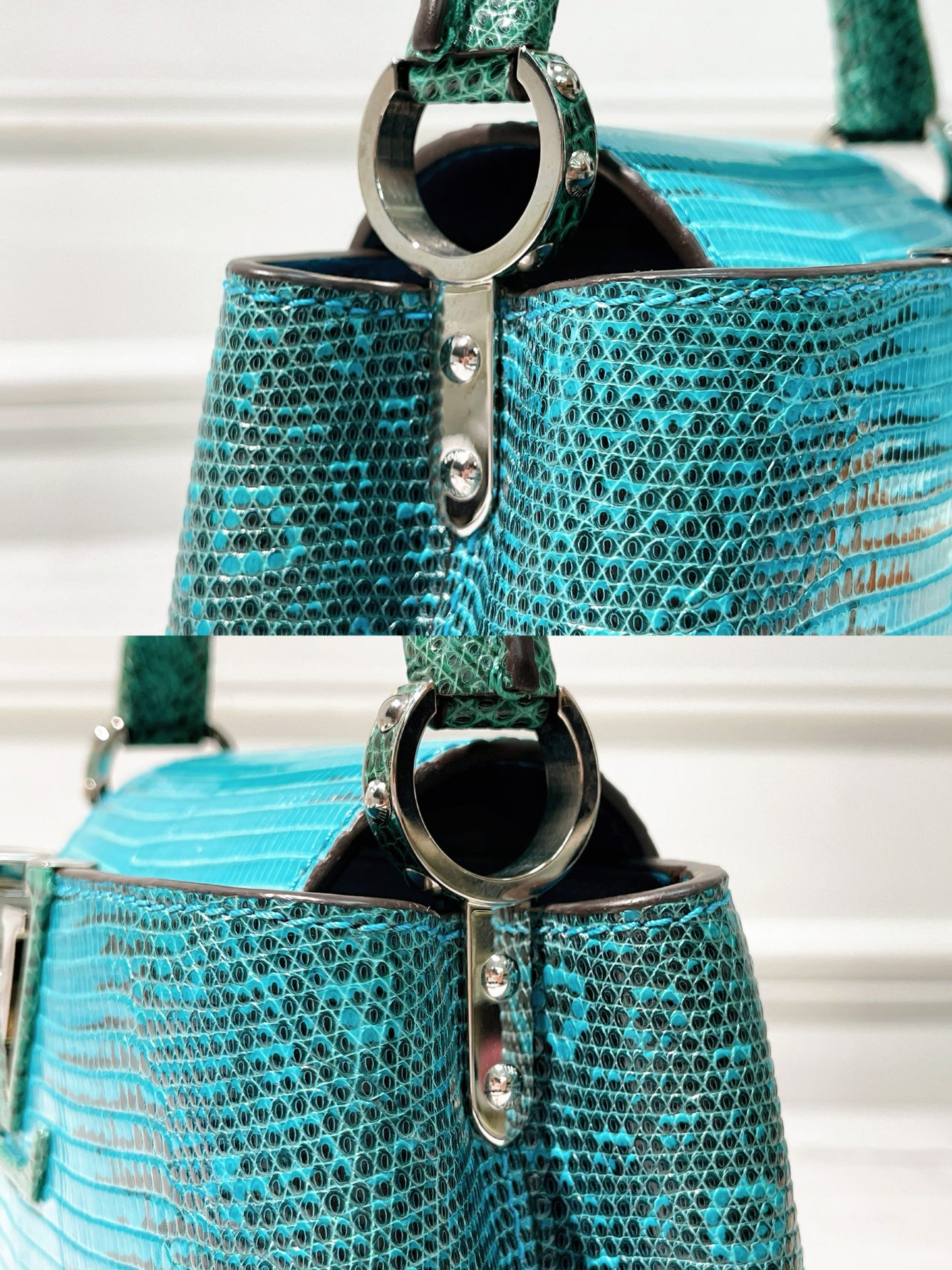 LV CAPUCINES MINI, Lizard