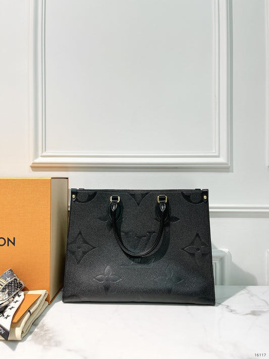 LV ONTHEGO MM, Black/Gold