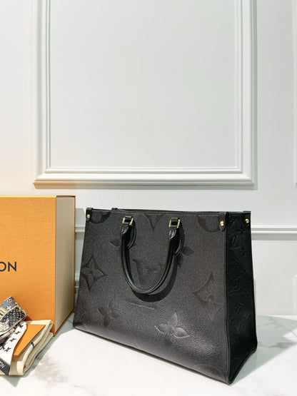 LV ONTHEGO MM, Black/Gold