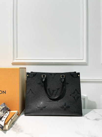 LV ONTHEGO MM, Black/Gold