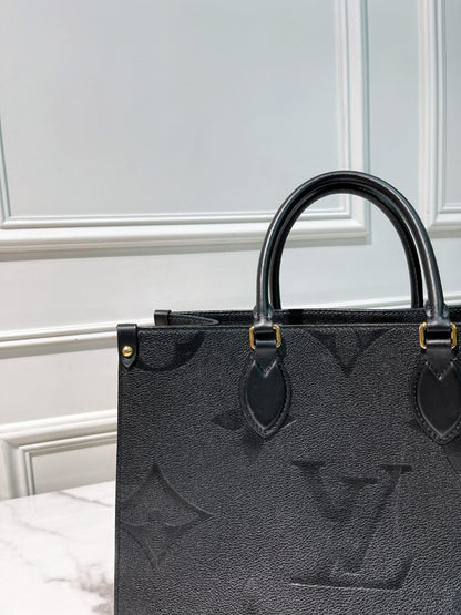 LV ONTHEGO MM, Black/Gold