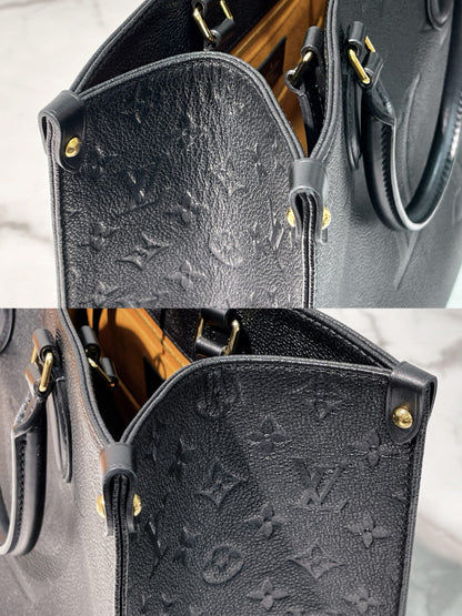 LV ONTHEGO MM, Black/Gold