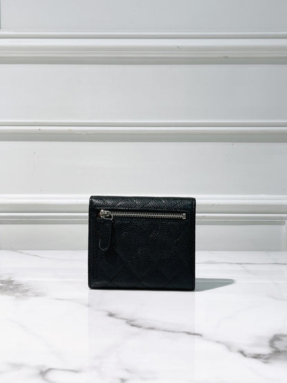 CHANEL CLASSIC WALLET, Black/Silver