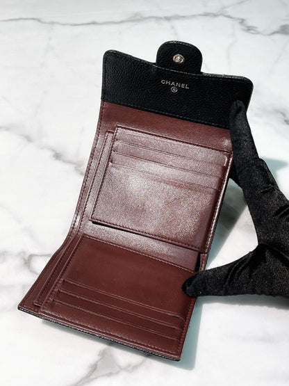 CHANEL CLASSIC WALLET, Black/Silver