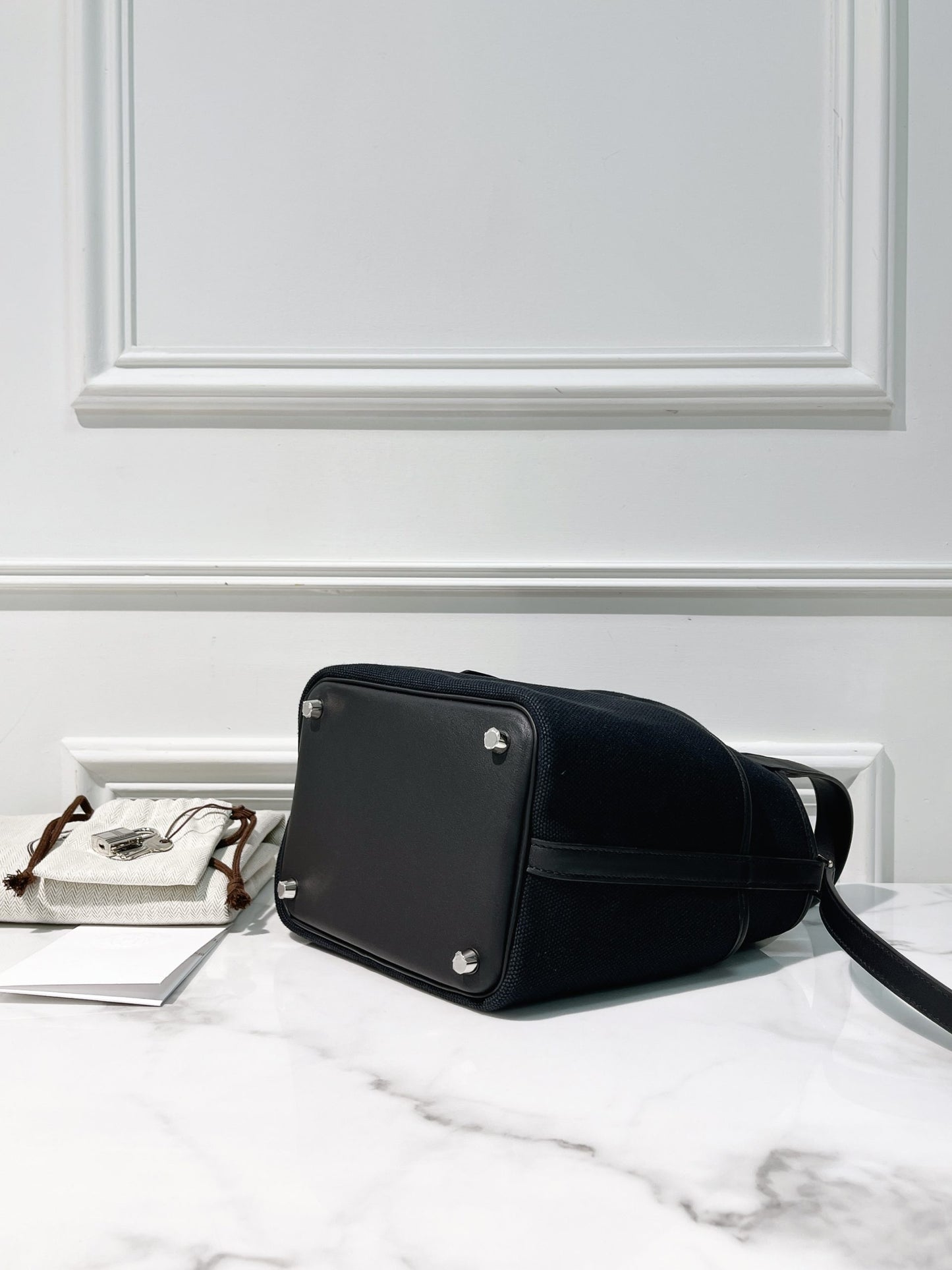 HERMES CARGO PICOTIN 18, Black/Silver