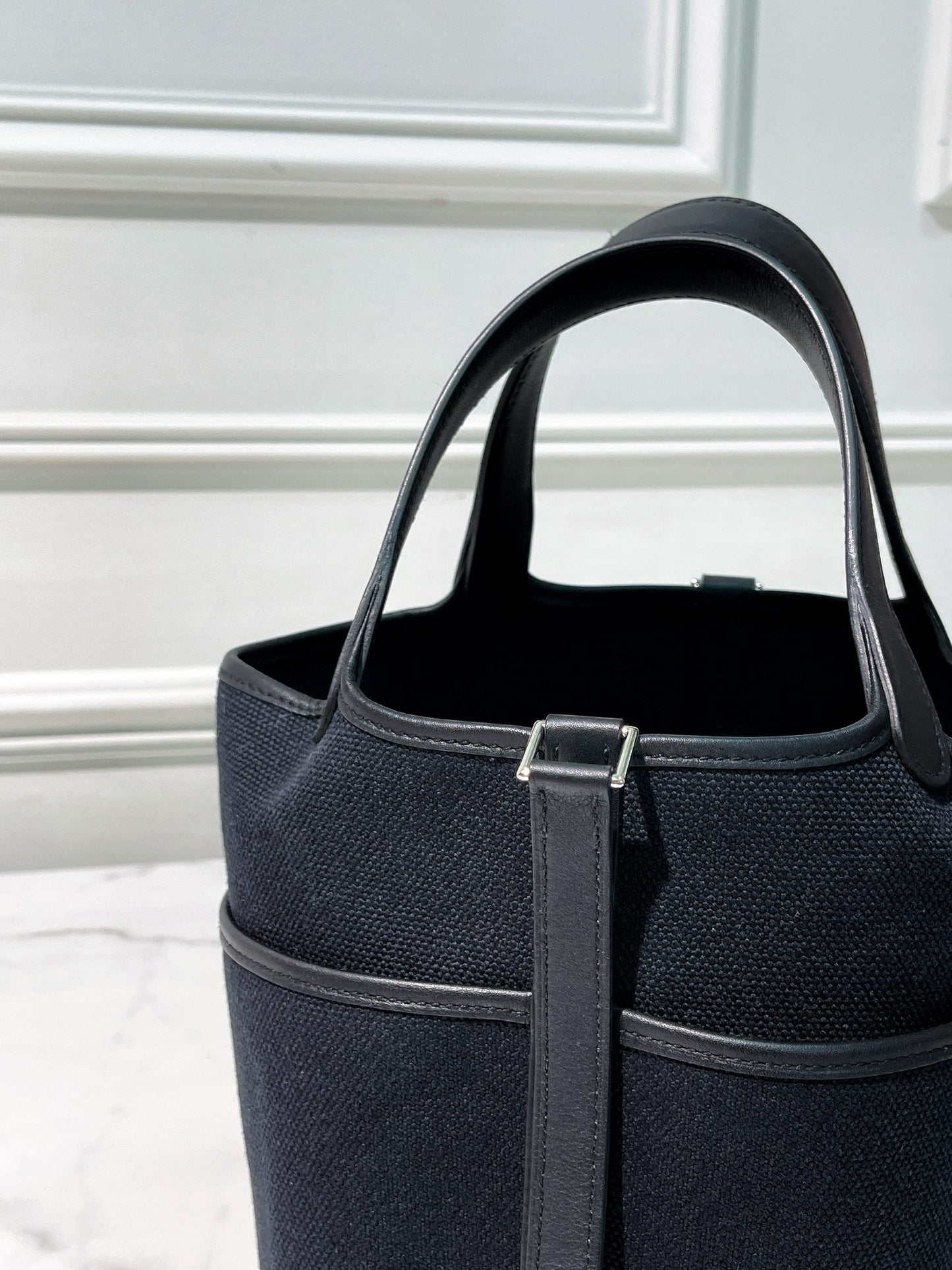 HERMES CARGO PICOTIN 18, Black/Silver