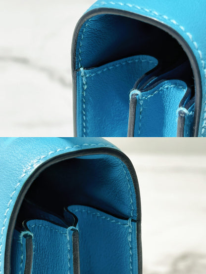 HERMES CONSTANCE MINI, Bleu Du Nord/Silver