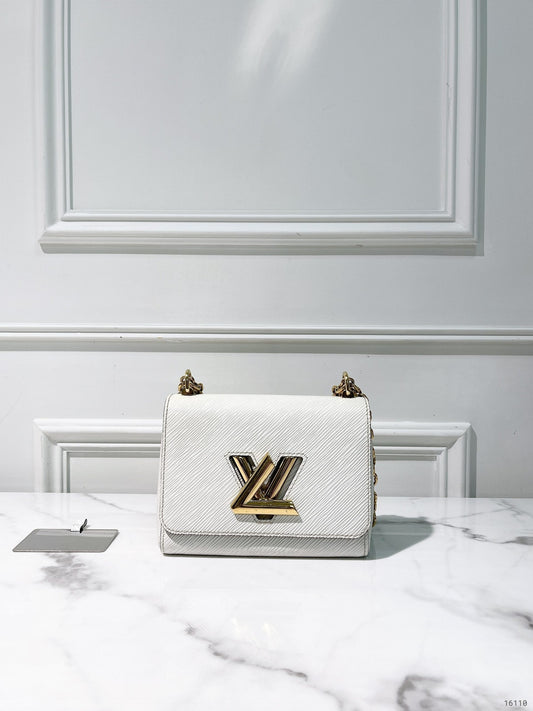 LV TWIST PM, White/Gold