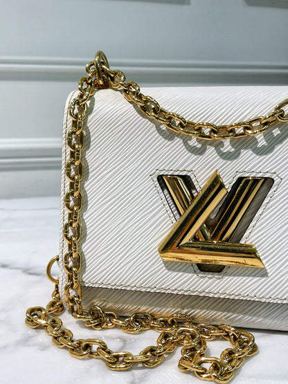 LV TWIST PM, White/Gold