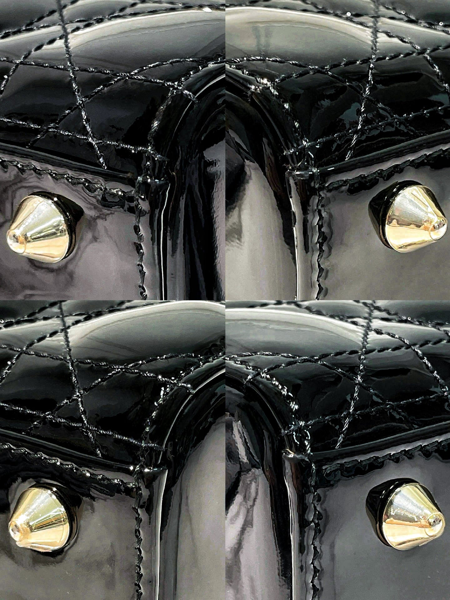 DIOR SMALL LADY DIOR, Black/Gold