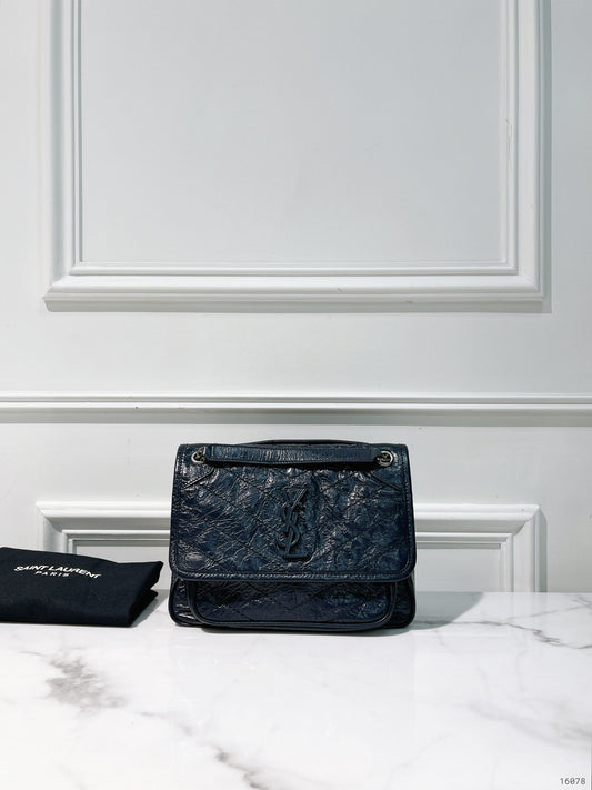 YSL NIKI BABY, Navy/Silver