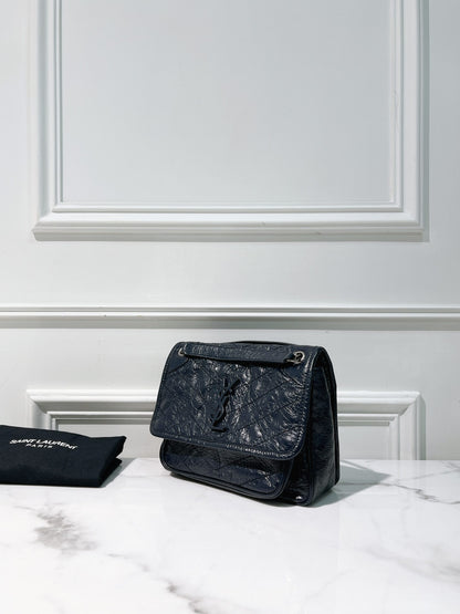 YSL NIKI BABY, Navy/Silver