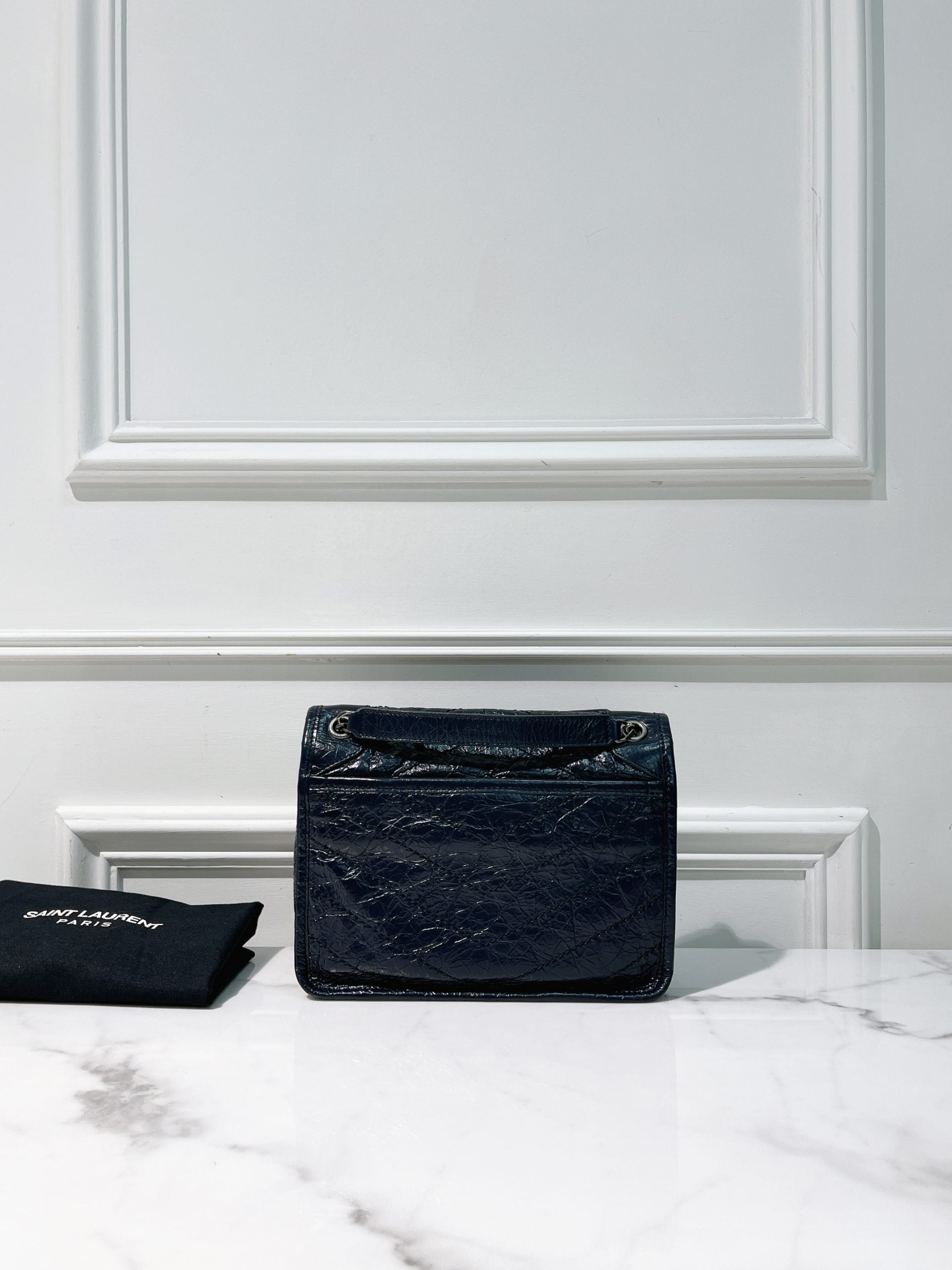 YSL NIKI BABY, Navy/Silver