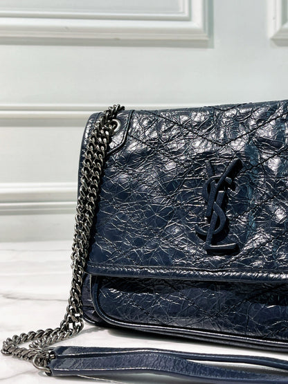YSL NIKI BABY, Navy/Silver