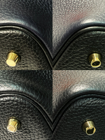 HERMES PICOTIN 22, Bleu Niut/Noir/Blue Frida/Gold