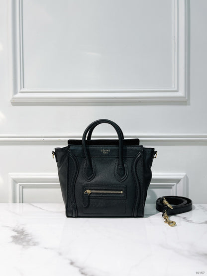 CELINE NANO LUGGAGE, Black/Gold