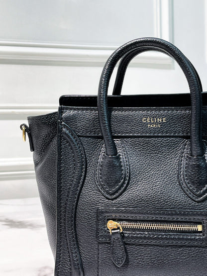 CELINE NANO LUGGAGE, Black/Gold
